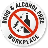 drug and alcohol free workplace hard hat decals hh 0529